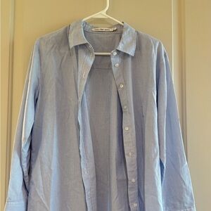 Calvin Klein Blue & White Button Up Shirt